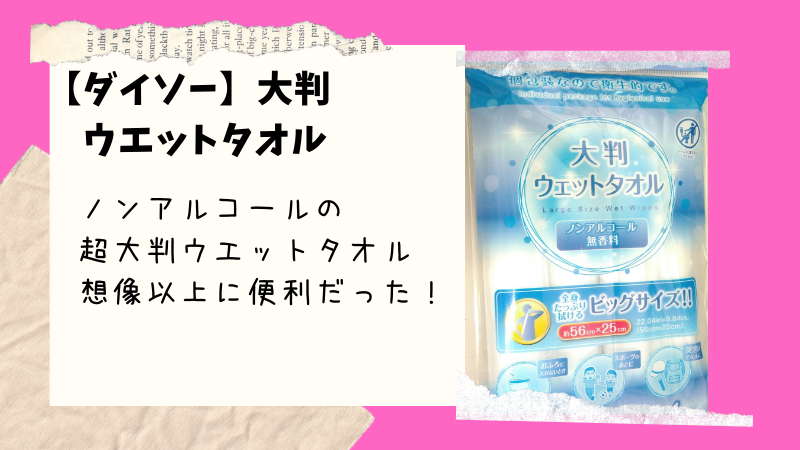 ダイソー 大判ウエットタオル 想像以上に多目的に使える 防災 アウトドアだけでなく 介護用にも 100均ism